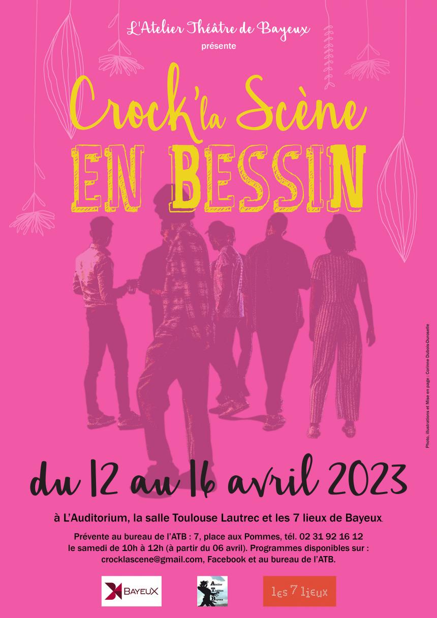 Affiche festival de théâtre Crock la scène en Bessin à Bayeux