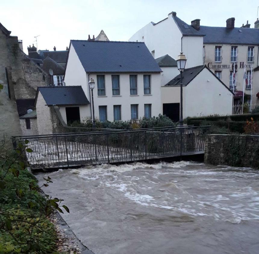 Inondations à Bayeux en novembre 2019
