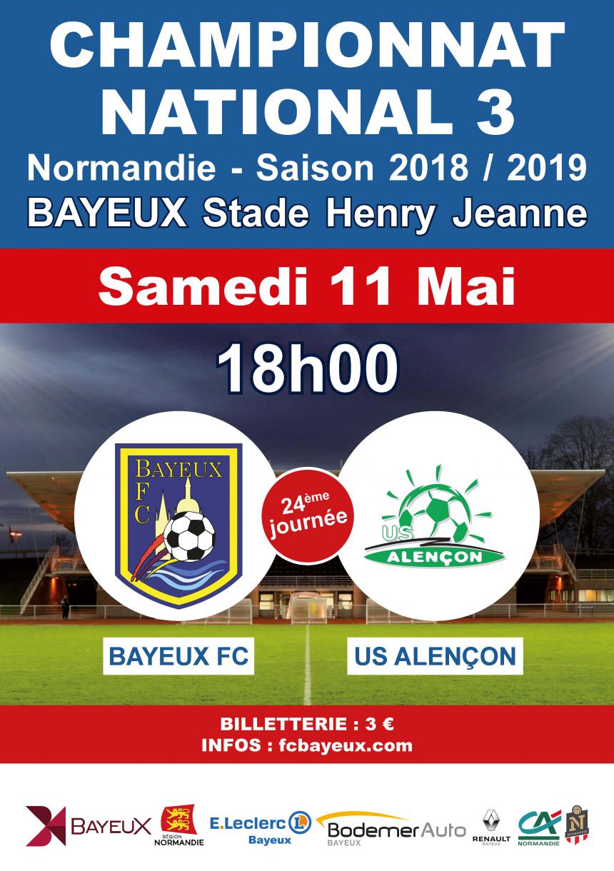 Affiche du match Bayeux - Alençon